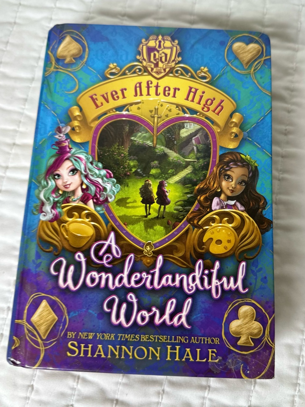 Scholastic Ever After High A Wonderlandiful World Hardcover Blue, Purple & Gold